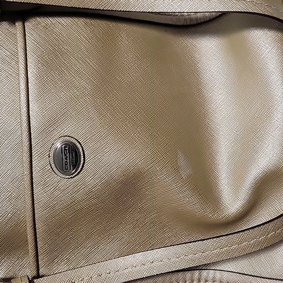 COACH Purse Gold Two Handle - Picture 2 of 4